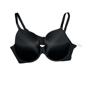 Women's Auden Smooth Lightly Lined Comfort Wire Demi Bra Black 40DD